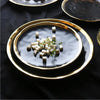 Style Gold Side Black Plate Dinnerware