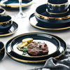 Porcelain Dinner Plates Dishes Luxury Gold